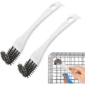 Bird Cage Brush Long Handle Shovel Cleaner, 2 pcs Bird Droppings Cleaning Brush for Parrot Pet Cages and Perch, Birdcage Cleaning Tool Accessories Supplies(COLOR:White) in Kuwait