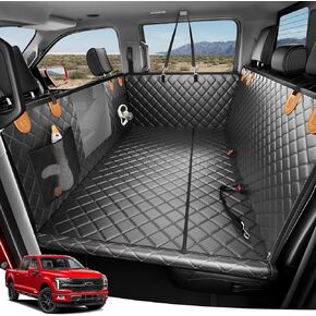 Zanch غطاء مقعد السيارة عالي التحمل للكلاب، موسع المقعد الخلفي الصلب المسطح للكلاب الكبيرة المتعددة، قاعدة صلبة تدعم 450 رطل، واقي أرجوحة مقاوم للماء مقاوم للخدش، قياسي للسيارات وسيارات الدفع الرباعي والشاحنات، أسود in Kuwait