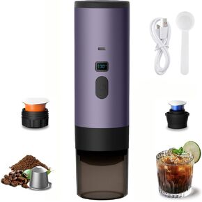 Portable coffee machine, electric concentrated USB-C car rechargeable self heating coffee machine, suitable for offices, outdoor travel camping, camping and office work. (White) in Saudi Arabia