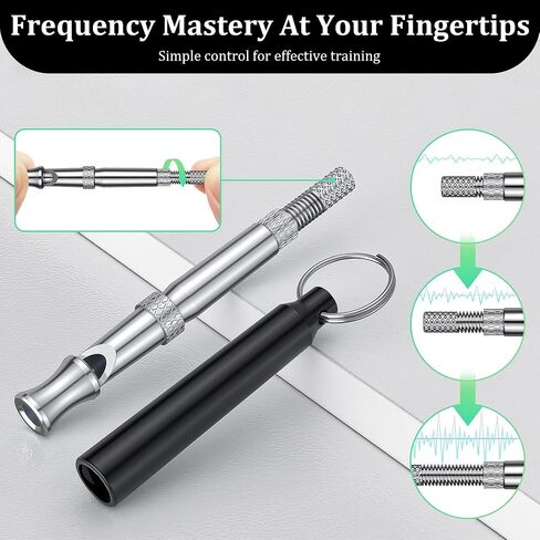 2PCS Dog Whistle Set – Black and White Training Whistles with Lanyards for Bark Control and Recall in Saudi Arabia