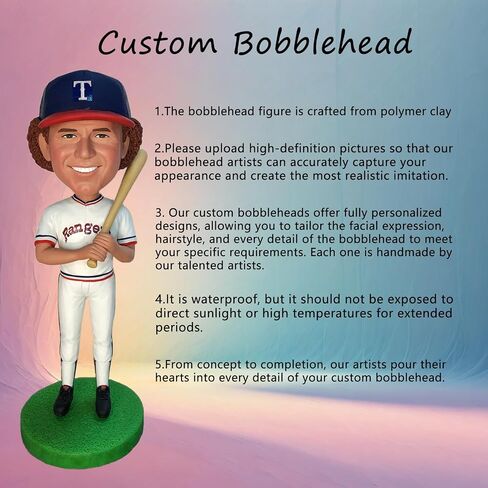 Bobblehead المخصصة، تخصيص كامل الجسم للاعبي البيسبول، دمى Bobblehead المصنوعة يدويًا، تماثيل مخصصة بناءً على الصور، أفضل هدية لشخص ما in Saudi Arabia