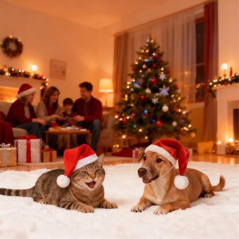 Dog Chrismas Santa Hat for Dog Hats Cat Christmas Outfit Pet Chrismas Costume in Saudi Arabia