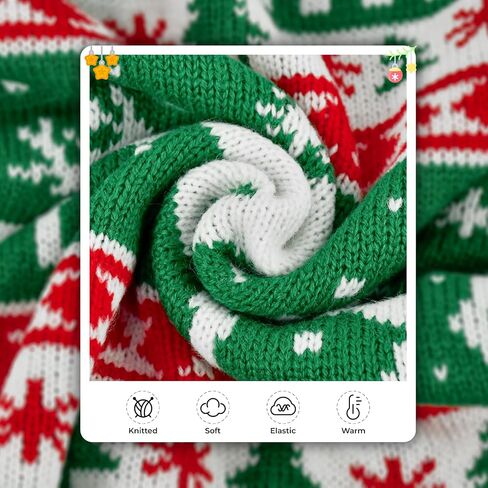 Christmas Dog Sweater with Reindeer Snowflake Patterns Christmas Dog Turtleneck Sweater Pullover Xmas Pet Knitted Shirt Outfit Xmas Tree Pet Clothes Costume for Small Medium Large Dogs 3XL in Saudi Arabia