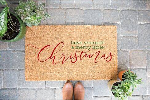 Have Yourself a Merry Little Christmas Doormat - Premium Quality 100% Coconut Coir Thick Durable Holiday Decor Entryway Mat STK 1511 in Saudi Arabia