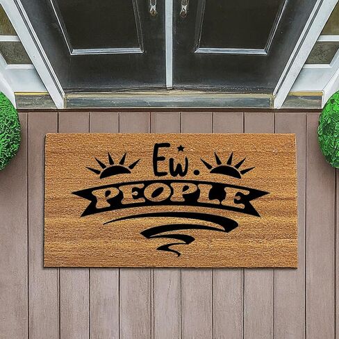 Doormat Ew. People | House Warming Gift Cute Home Doormats Best for Front Door Mat Housewarming stk3168 in Saudi Arabia