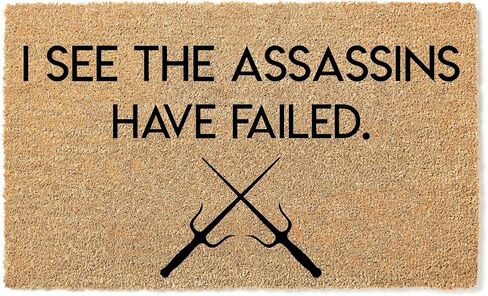 Doormat I See The Assassins Have Failed | Funny Go Away Welcome Mat Door Gift Home stk1943 in Saudi Arabia