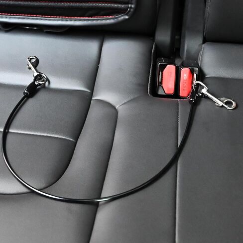 2 Pack Chew Proof Metal Dog Cable Lead, No Tangle Dog Leash Extender Leads for Small Medium Dogs Collar Harness (Double Hook) in Saudi Arabia