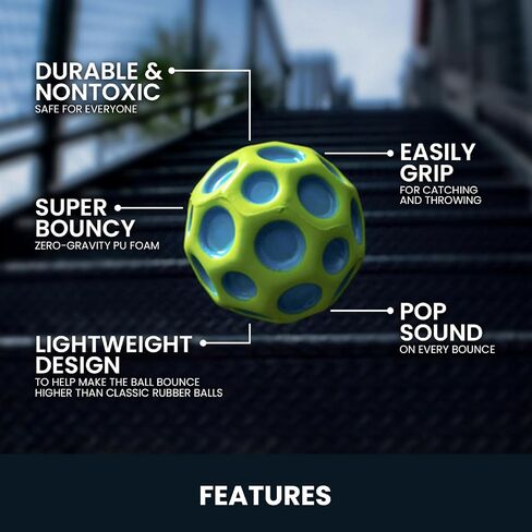 Waboba The Original Moon Ball 3 Pack - Super Bouncy Wall Balls for Kids and Teens - Outdoor Sports Toy Gift - Orange, Teal, & Cobalt in Saudi Arabia