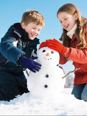 Cooraby 9 Pairs Kids Anti-skid Magic Gloves Winter Warm Stretchy Knit Gloves for Boys or Girls in Saudi Arabia