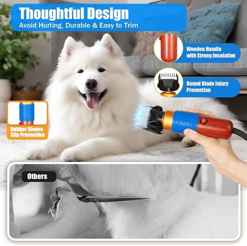 9.4 Ft Sheep Shears, 36w Electric Animal Shearing Machine with Replaceable Blades/Limit Comb for Dogs Cat Goat Alpaca, Llamas, Angora Rabbits Shearing Hand Piece Cutter Livestock Pet Supplies in Saudi Arabia