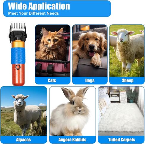 9.4 Ft Sheep Shears, 36w Electric Animal Shearing Machine with Replaceable Blades/Limit Comb for Dogs Cat Goat Alpaca, Llamas, Angora Rabbits Shearing Hand Piece Cutter Livestock Pet Supplies in Saudi Arabia