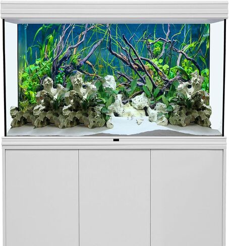 48x18 inches Tropical Fish Tank Background River Bed & Lake Aquatic Plant Undersea Tree Branch Aquarium Background Polyester in Saudi Arabia