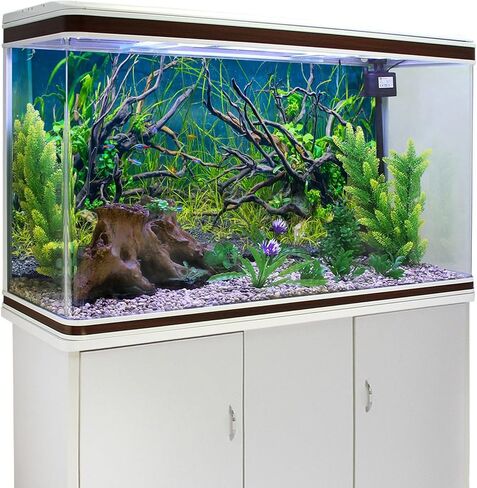 48x18 inches Tropical Fish Tank Background River Bed & Lake Aquatic Plant Undersea Tree Branch Aquarium Background Polyester in Saudi Arabia