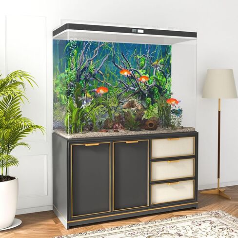 48x18 inches Tropical Fish Tank Background River Bed & Lake Aquatic Plant Undersea Tree Branch Aquarium Background Polyester in Saudi Arabia