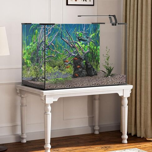 48x18 inches Tropical Fish Tank Background River Bed & Lake Aquatic Plant Undersea Tree Branch Aquarium Background Polyester in Saudi Arabia