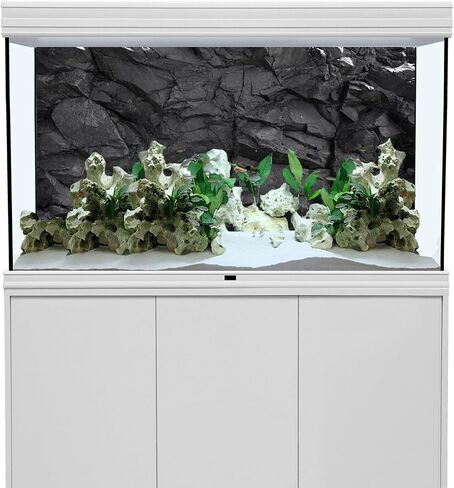 48x24 inches Stone Aquarium Background Black Rock Fish Tank Background Rocky Terrarium Backdrop Polyester in Saudi Arabia