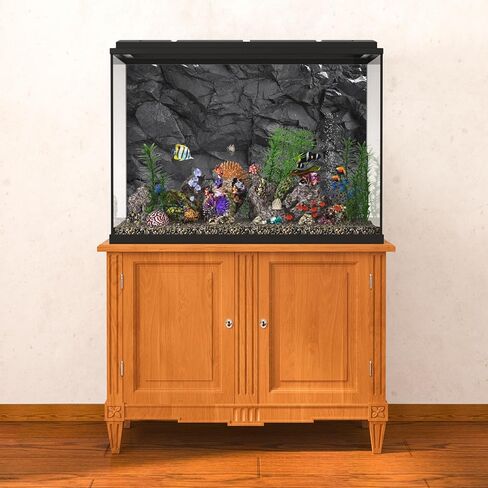 48x24 inches Stone Aquarium Background Black Rock Fish Tank Background Rocky Terrarium Backdrop Polyester in Saudi Arabia
