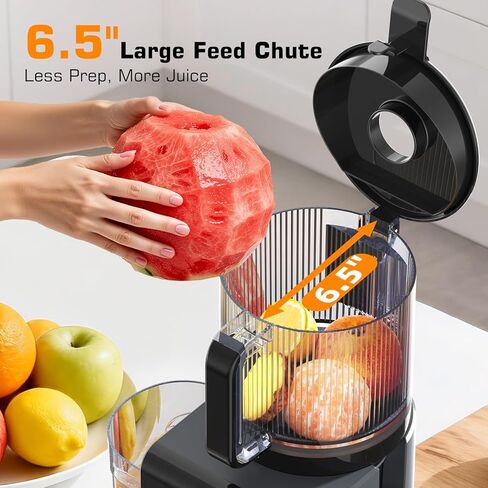 3-in-1 Juicer Machines, Cold Press Juicer 7“ Large Chute & 120oz – for Whole Vegetables & Fruits, High Juice Yield | Nut Milk | Natural Sorbet, Sliver in Saudi Arabia