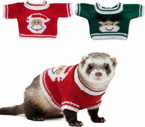 choyaxo 2pcs Guinea Pig Clothes Hamster Costume Guinea Pig Sweater Ferret Clothes Small Animal Outfit in Saudi Arabia