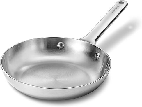 Caraway Stainless Steel Mini Fry Pan - 8 Inch Stainless Steel Frying Pan – Oven Safe & Compatible with All Stovetops – Non Toxic, PTFE & PFOA Free in Saudi Arabia