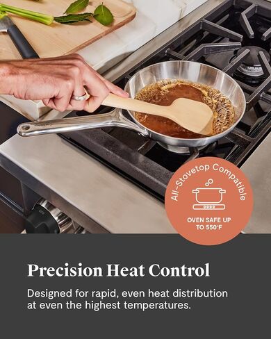 Caraway Stainless Steel Mini Fry Pan - 8 Inch Stainless Steel Frying Pan – Oven Safe & Compatible with All Stovetops – Non Toxic, PTFE & PFOA Free in Saudi Arabia