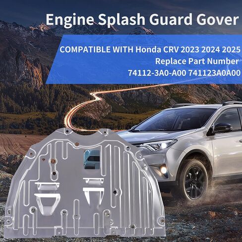 واقي درع دفقة المحرك متوافق مع Honda CR-V CRV EX EX-L 1.5L 2017-2022 تحت غطاء غطاء المحرك، استبدال البراغي مع التثبيت 74112TLAA01 74112-TLA-A01 in Saudi Arabia