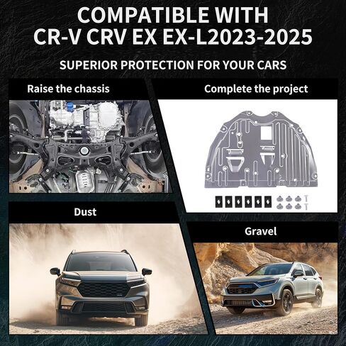 واقي درع دفقة المحرك متوافق مع Honda CR-V CRV EX EX-L 1.5L 2017-2022 تحت غطاء غطاء المحرك، استبدال البراغي مع التثبيت 74112TLAA01 74112-TLA-A01 in Saudi Arabia