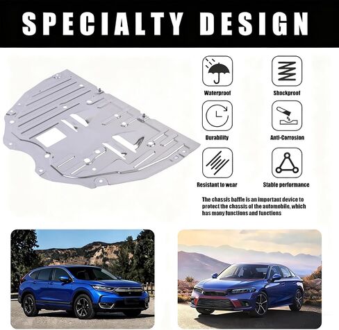 واقي درع دفقة المحرك متوافق مع Honda CR-V CRV EX EX-L 1.5L 2017-2022 تحت غطاء غطاء المحرك، استبدال البراغي مع التثبيت 74112TLAA01 74112-TLA-A01 in Saudi Arabia
