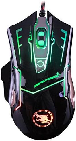RGB Light up Wired Gaming Mouse for Computer - Durable USB Led Laptop Mice w/ 7 Color Backlit, 4 Adjust DPI Up to 3200 for Gaming, Silent & Stable PC Corded Mouse for Mac MacBook Windows Linux PS4 in Kuwait