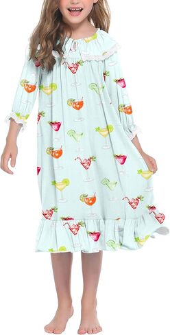 Ekouaer Girl's Soft Princess Nightgowns Sleep Shirt in Kuwait