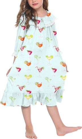 Ekouaer Girl's Soft Princess Nightgowns Sleep Shirt in Kuwait