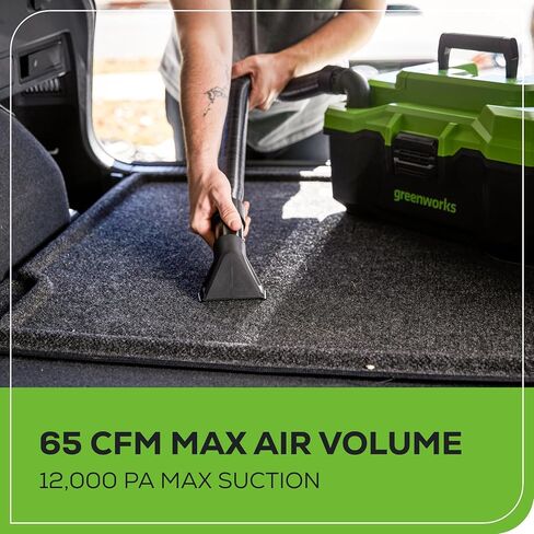 Greenworks 24V Brushless 3 Gallon Cordless Wet/Dry Shop Vacuum with with Hose, Crevice Tool, Floor Nozzle, 4.0Ah Battery and Charger Included in Saudi Arabia