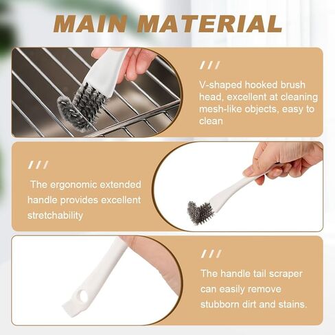 Bird Cage Brush Long Handle Shovel Cleaner, 2 pcs Bird Droppings Cleaning Brush for Parrot Pet Cages and Perch, Birdcage Cleaning Tool Accessories Supplies(COLOR:White) in Kuwait