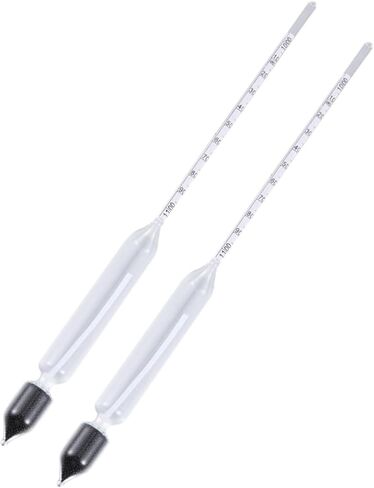 2Pcs Glass Hydrometer Pram Specific Gravity Float Densitometer for Aquarium Water Testing and Temperature Measurement in Kuwait