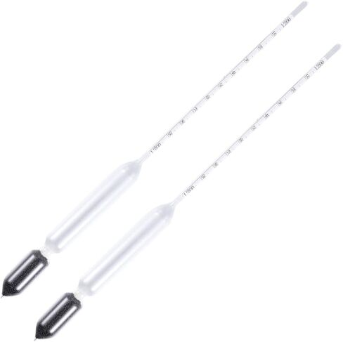 2Pcs Glass Float Hydrometer Densitometer Specific Gravity Tester for Aquarium Fish Tank with Floating Design and Temperature Measurement in Saudi Arabia
