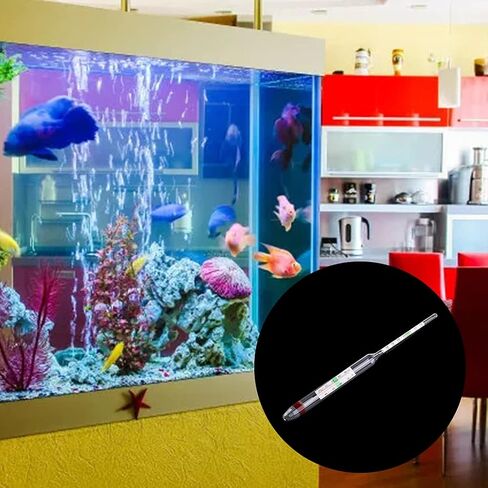 Glass Saltwater Hydrometer 1.000-1.060 Builtin Thermometers Temperature 0-40℃/40-100℉ Soft Aquariums Light Thermometers Supplies in Saudi Arabia