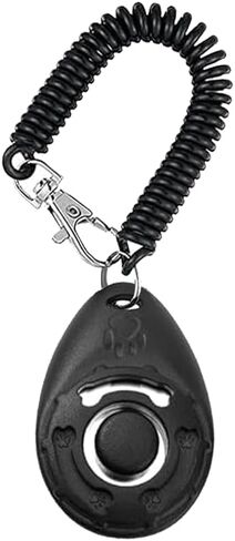 Dog Training Clickers,Pet Training Clicker with Wrist Strap(Black) in Saudi Arabia