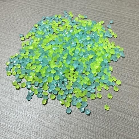 Fish Tank Decorations 1000pcs 3-5mm Glow in Dark Colourful Lawn Luminous Sand Outdoor Aquarium Decor(Rainbow) in Saudi Arabia
