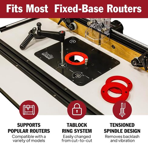 JessEm Mast-R-Lift II 02120 Router Lift, 9-1/4-Inch by 11-3/4-Inch,Black/Red in Saudi Arabia