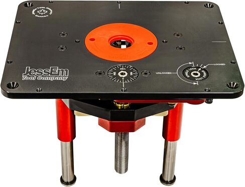 JessEm Mast-R-Lift II 02120 Router Lift, 9-1/4-Inch by 11-3/4-Inch,Black/Red in Saudi Arabia