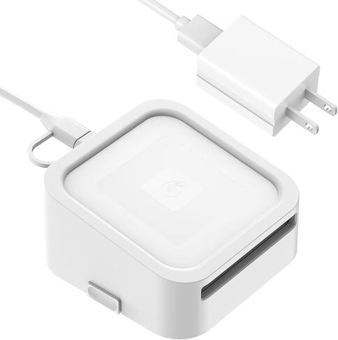 Credit Card Dock for Square Reader 1st and 2nd,Beautiful and Compact Case for Square Reader, Support Anti-Sleep Button, One Click to Turn On(Cable and Wall Charger Included, No Reader) White in Kuwait