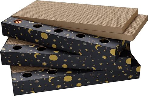 3 عبوات في 1 وسادة خدش للقطط - ورق مقوى لخدش القطط لحماية الأثاث، كل لوح خدش للقطط مع وسادتين من الورق المقوى المموج وجرس مرح in Kuwait