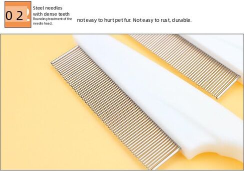 Pet flea comb (suitable for cats and dogs), a fine-toothed combing tool - removes fleas, flea eggs and hair knots, suitable for all breeds and hair (Small blue) in Saudi Arabia