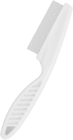 Pet flea comb (suitable for cats and dogs), a fine-toothed combing tool - removes fleas, flea eggs and hair knots, suitable for all breeds and hair (Small blue) in Saudi Arabia