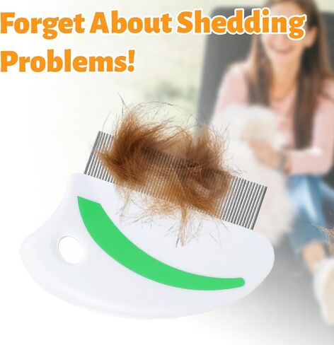 4Pcs Cat Gog Flea Comb, Stainless Steel Lice Combs with Rounded Teeth, Grooming Dematting Combs for Dogs Cats Pet Precisely Removes Stains, Dirt And Debris in Saudi Arabia
