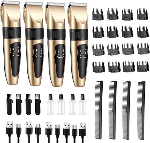 2 Pack Dog Grooming Clippers Low Noise Electric Quiet Adjustable Comb Rechargeable Cordless Suitable for Dogs Cats Pets in Kuwait