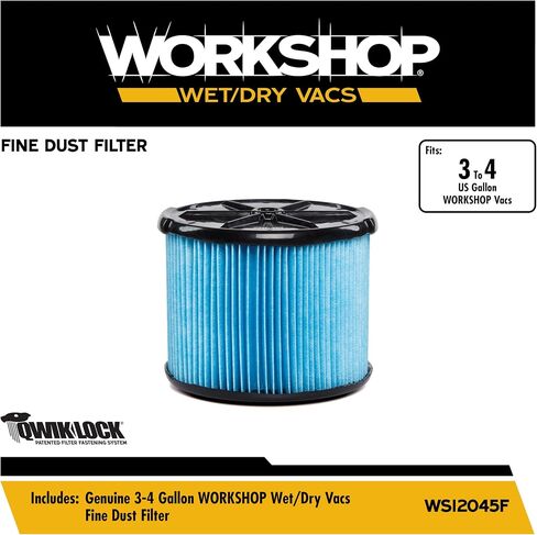 WORKSHOP Wet/Dry Vacs Vacuum Filters WS22200F2 Fine Dust Wet/Dry Vacuum Filters (2-Pack - Shop Vacuum Cleaner Filters) For WORKSHOP 5-Gallon to 16-Gallon Shop Vacuum Cleaners in Kuwait