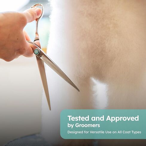 مقص العناية بالكلاب مقاس 7 بوصات، مقصات احترافية للعناية بالحيوانات الأليفة من الفولاذ الياباني VG10 للقطط والكلاب، قص نظيف وتشذيب دقيق، تصميم مريح وخفيف الوزن مصنوع يدويًا، مقصات K9 in Kuwait