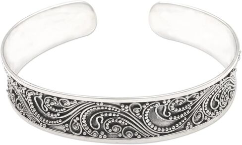 Artisan Crafted Sterling Silver Cuff Bracelet, "Handmade Cuff Bangle" Bridal Bracelet, Boho & Hippie Jewelry, Silver handmade Bangle, Designer Bangle, Unique Jewelry, Christmas Day Gifts Jewelry in Saudi Arabia
