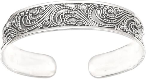 Artisan Crafted Sterling Silver Cuff Bracelet, "Handmade Cuff Bangle" Bridal Bracelet, Boho & Hippie Jewelry, Silver handmade Bangle, Designer Bangle, Unique Jewelry, Christmas Day Gifts Jewelry in Saudi Arabia